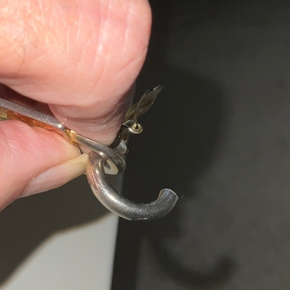 Removable Gold-Tone Lion Face Charms On Silver-Tone Small Clip Hoops - Picture 7 of 14